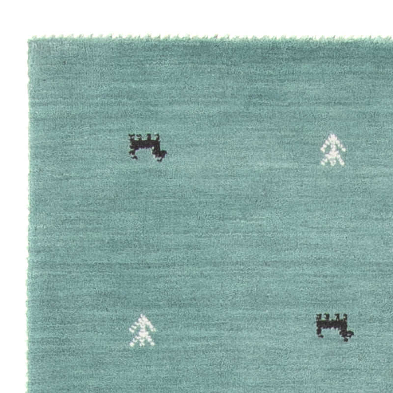 Tappeto corsia Tappeto Gabbeh - Softy - 200 x 75 cm - blu chiaro