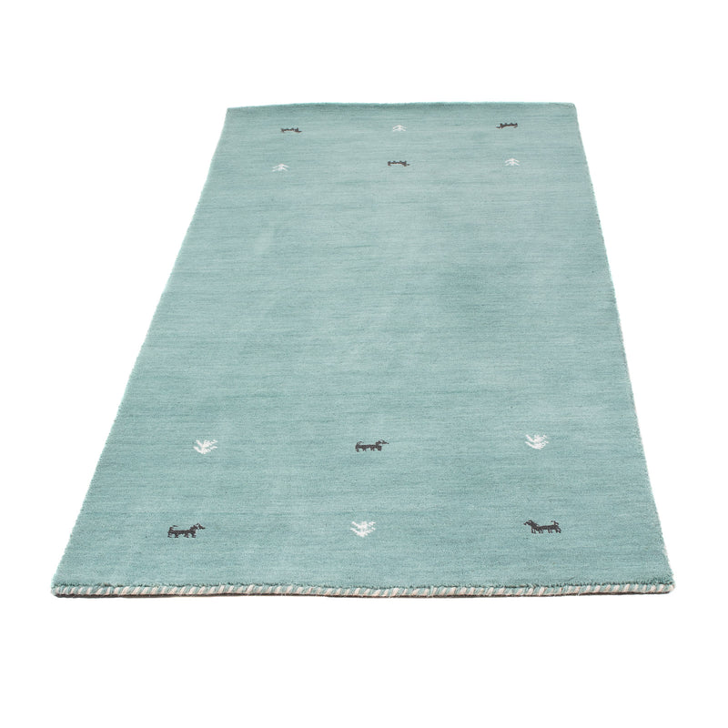 Tappeto corsia Tappeto Gabbeh - Softy - 200 x 75 cm - blu chiaro