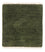 Tappeto Gabbeh - Indus quadrato  - 54 x 51 cm - verde