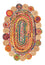 Tappeto Sisal ovale  - 91 x 61 cm - multicolore