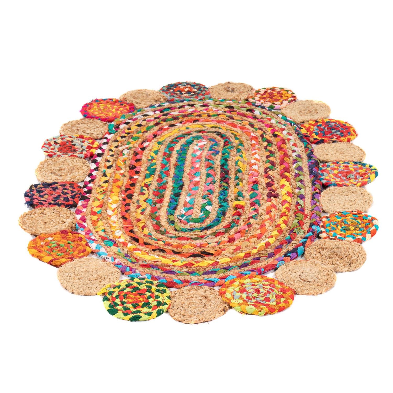 Tappeto Sisal ovale  - 91 x 61 cm - multicolore