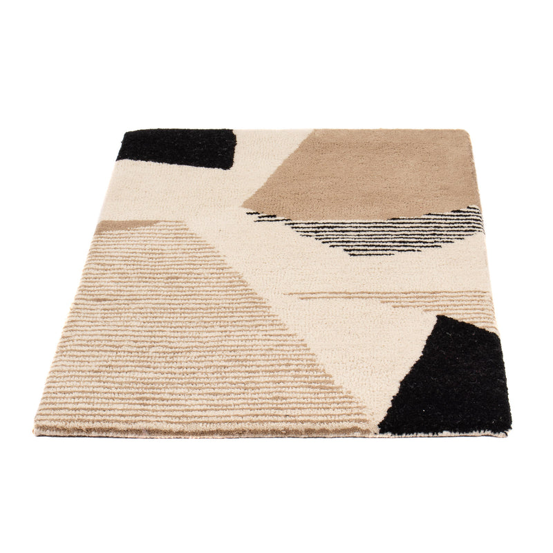 Tappeto di lana - 90 x 60 cm - beige