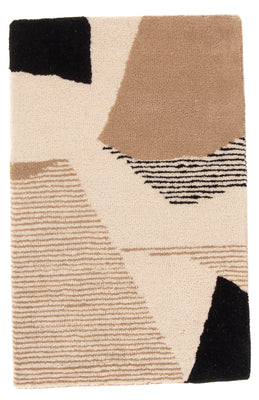 Tappeto di lana - 90 x 60 cm - beige