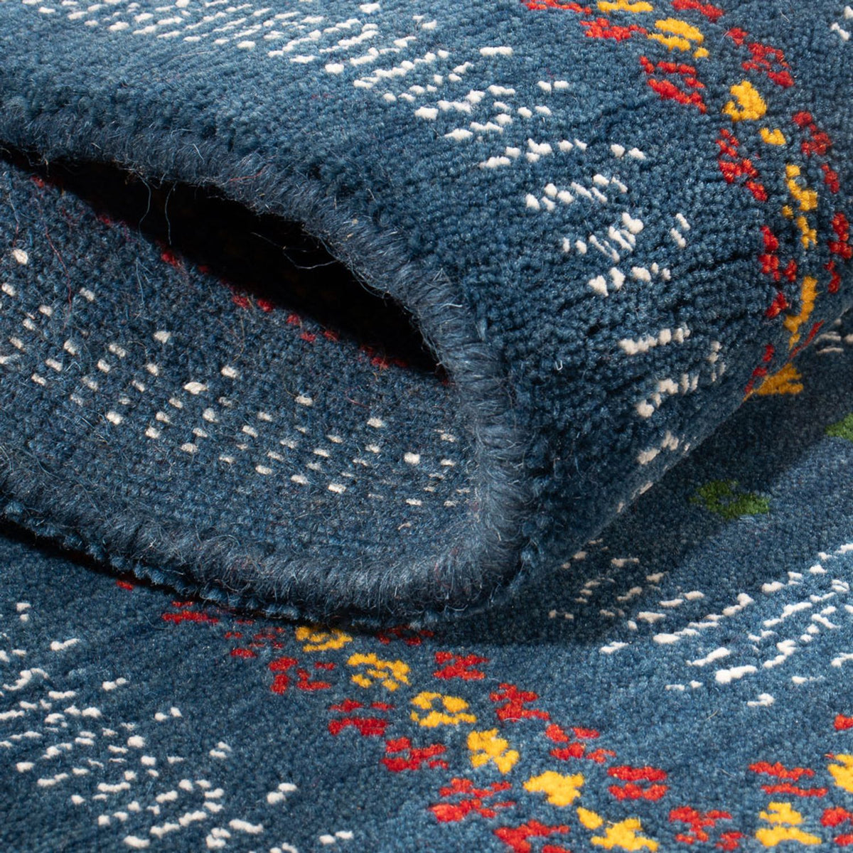 Tappeto Gabbeh - Loribaft Softy - 90 x 60 cm - blu