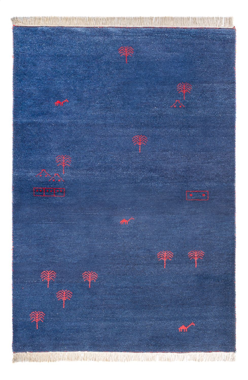 Tappeto Gabbeh - Indus - 180 x 120 cm - blu scuro
