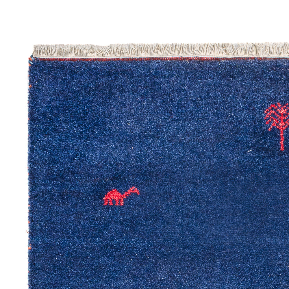 Tappeto Gabbeh - Indus - 180 x 120 cm - blu scuro