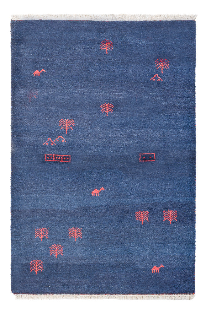 Tappeto Gabbeh - Indus - 180 x 120 cm - blu scuro