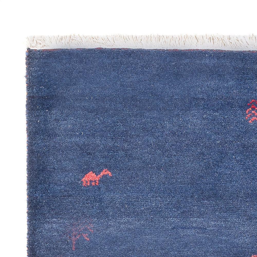 Tappeto Gabbeh - Indus - 180 x 120 cm - blu scuro