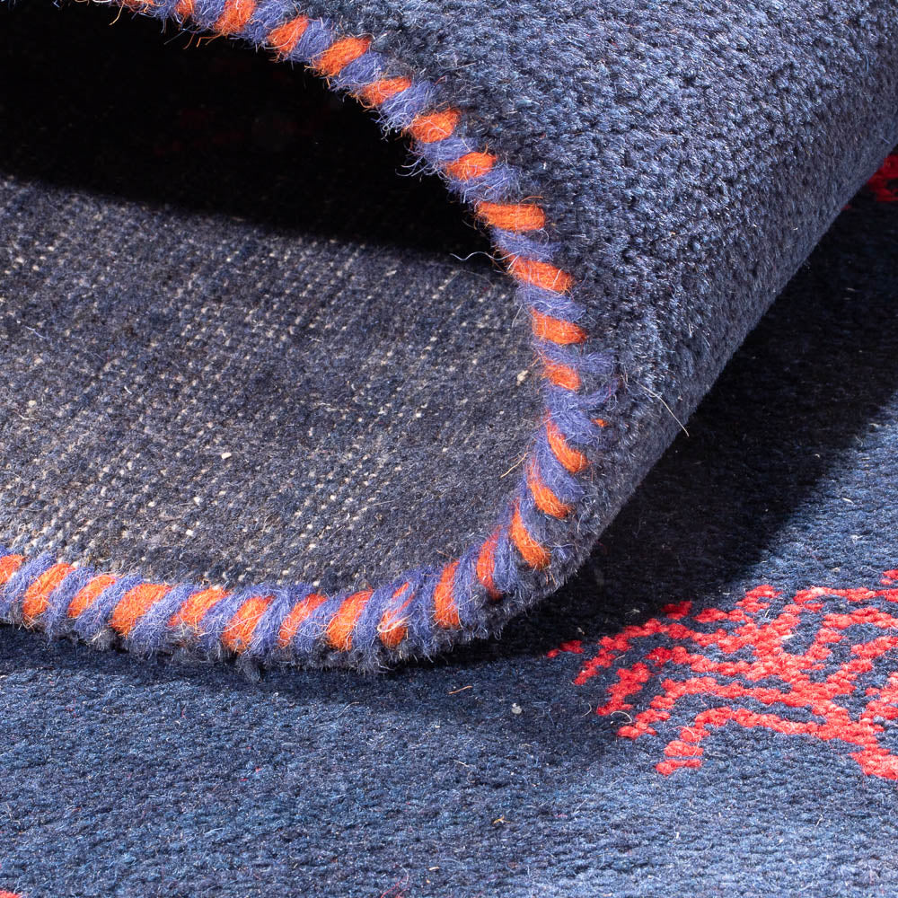 Tappeto Gabbeh - Indus - 180 x 120 cm - blu scuro