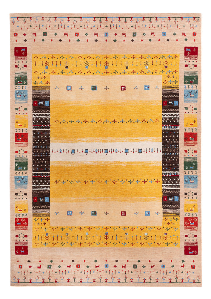 Tappeto Gabbeh - Loribaft Softy - 240 x 170 cm - oro