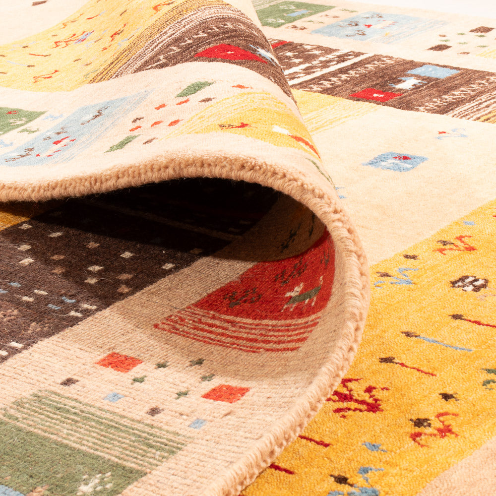 Tappeto Gabbeh - Loribaft Softy - 240 x 170 cm - oro