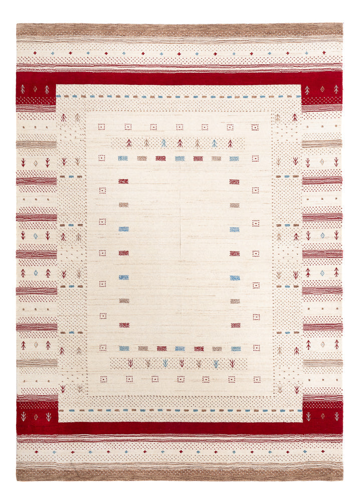 Tappeto Gabbeh - Loribaft Softy - 240 x 170 cm - bianco naturale