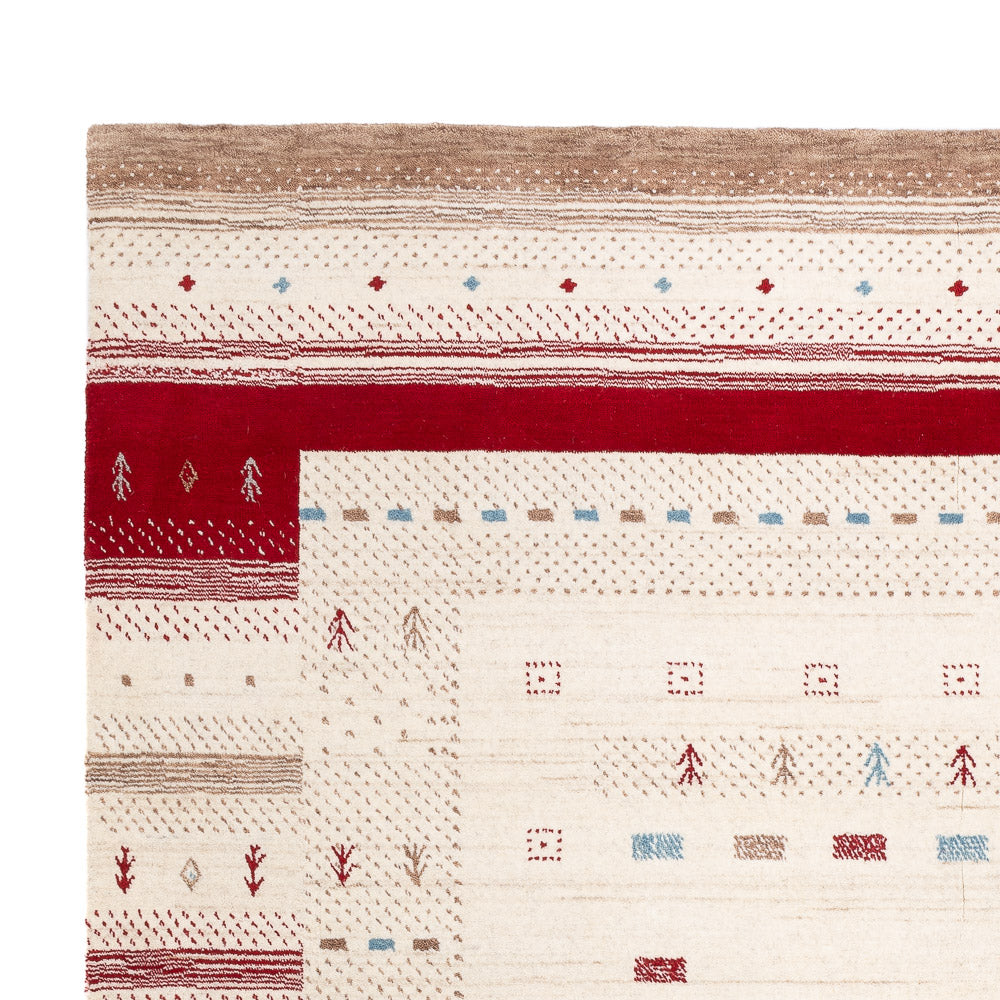 Tappeto Gabbeh - Loribaft Softy - 240 x 170 cm - bianco naturale