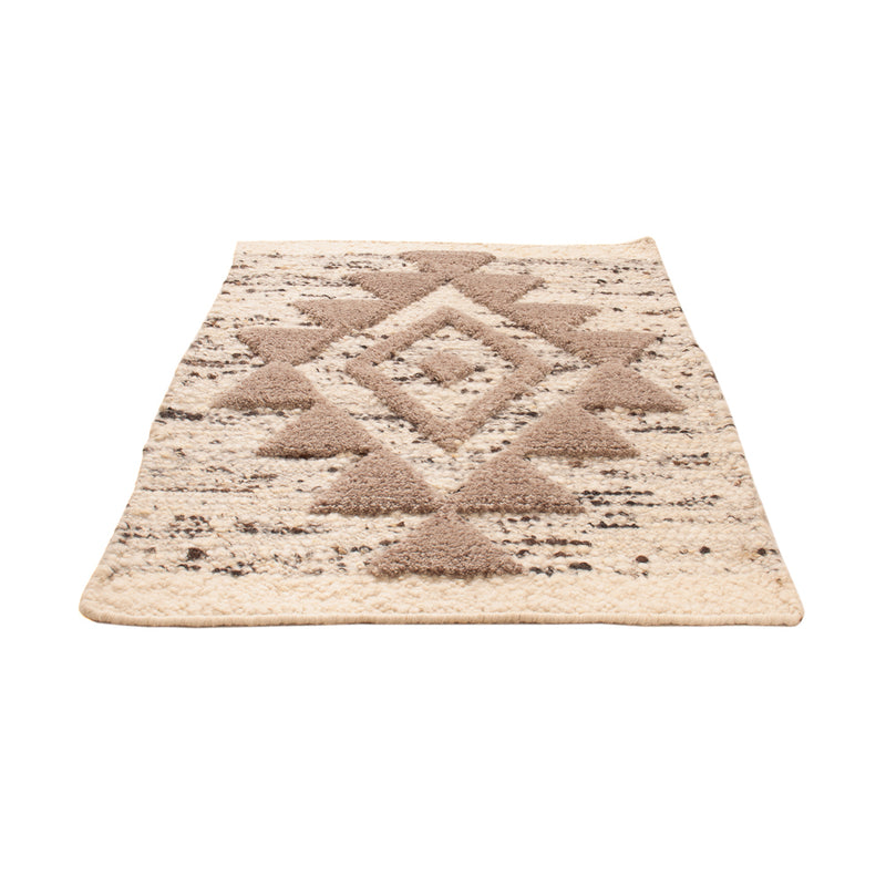 Tappeto di lana - 90 x 60 cm - beige chiaro
