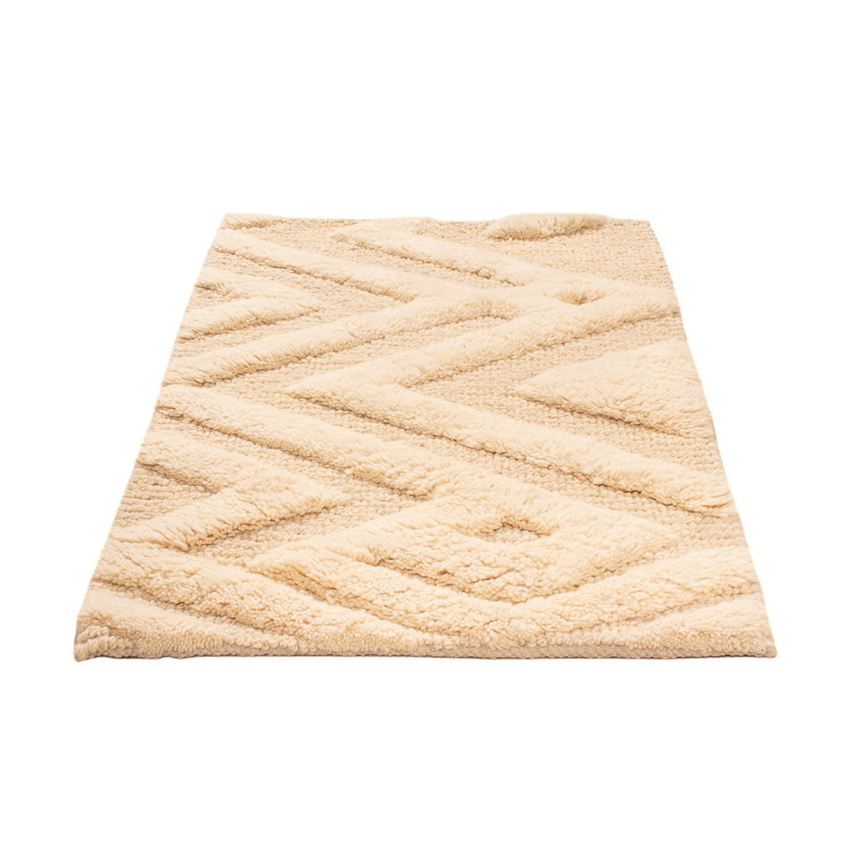 Tappeto di lana - 90 x 60 cm - beige chiaro