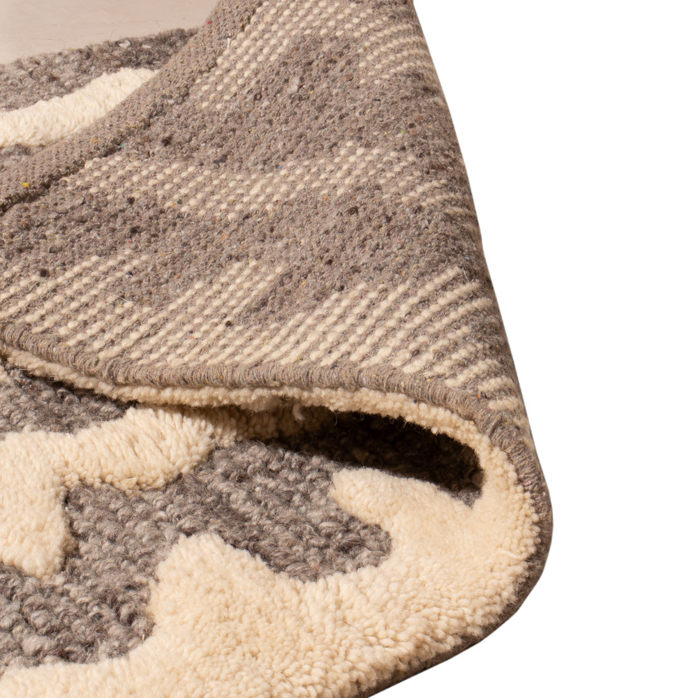 Tappeto di lana - 90 x 60 cm - beige