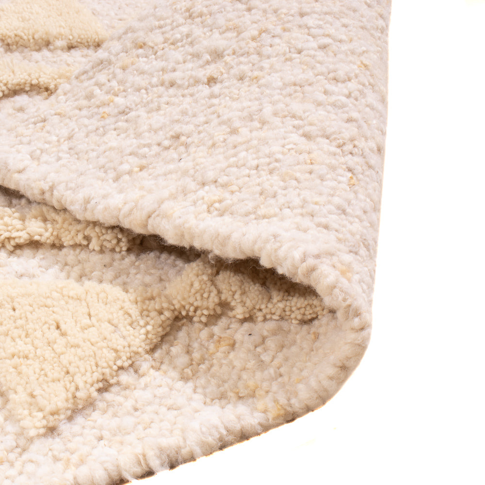 Tappeto di lana - 90 x 60 cm - beige