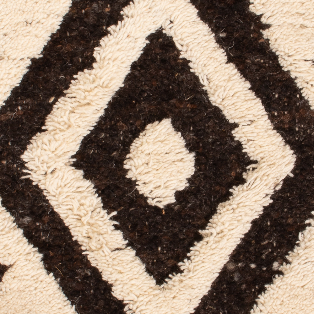 Tappeto di lana - 90 x 60 cm - nero