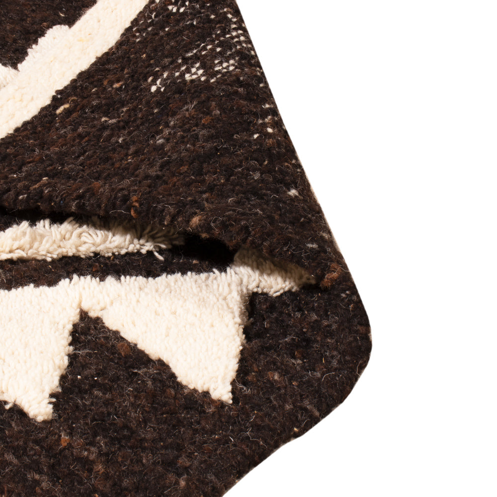 Tappeto di lana - 90 x 60 cm - nero