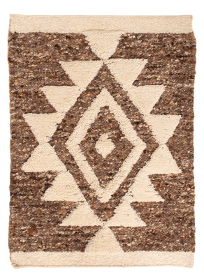 Tappeto di lana - 90 x 60 cm - beige scuro