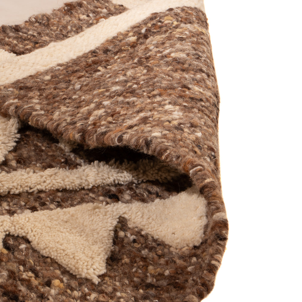 Tappeto di lana - 90 x 60 cm - beige scuro