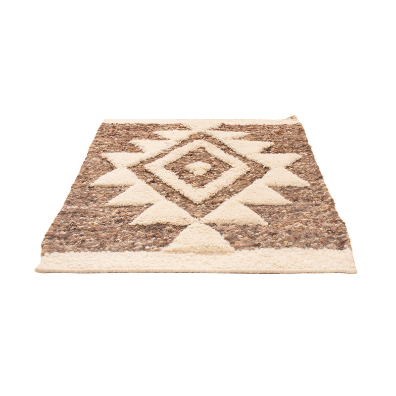 Tappeto di lana - 90 x 60 cm - beige scuro