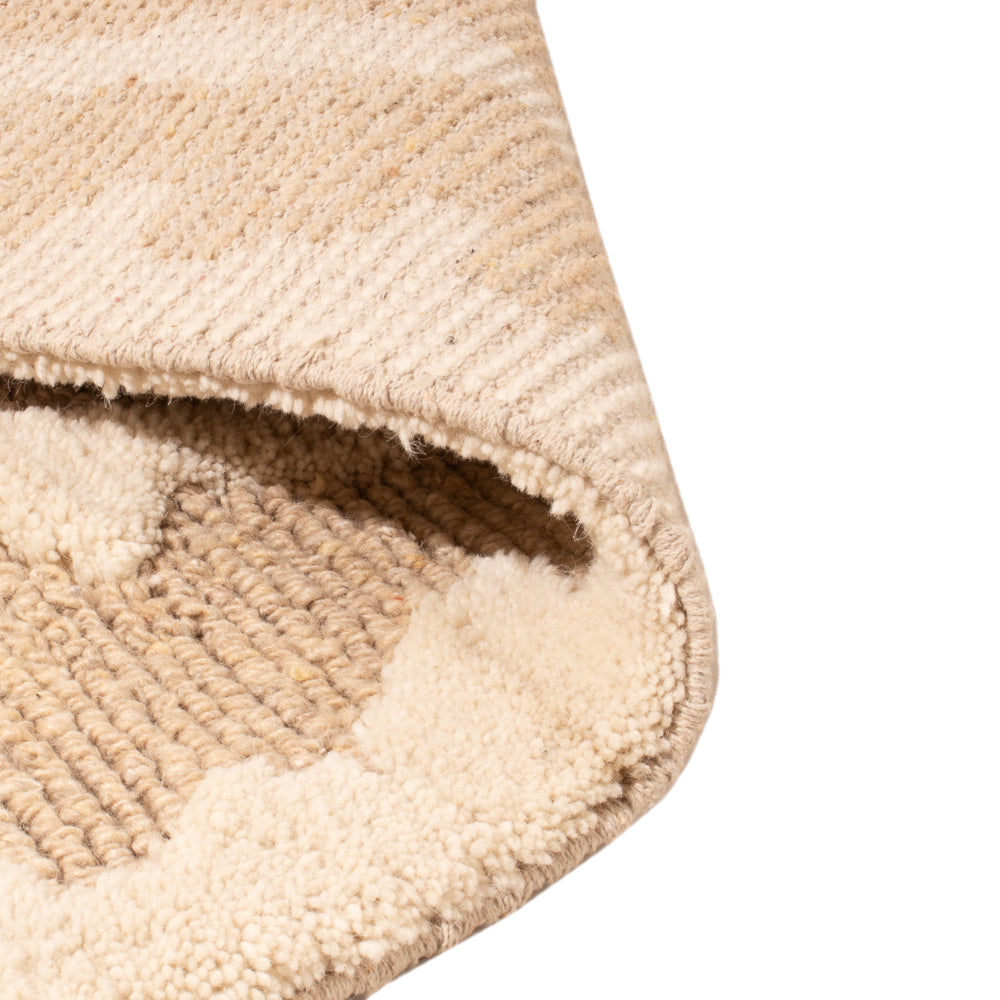 Tappeto di lana - 90 x 60 cm - beige scuro
