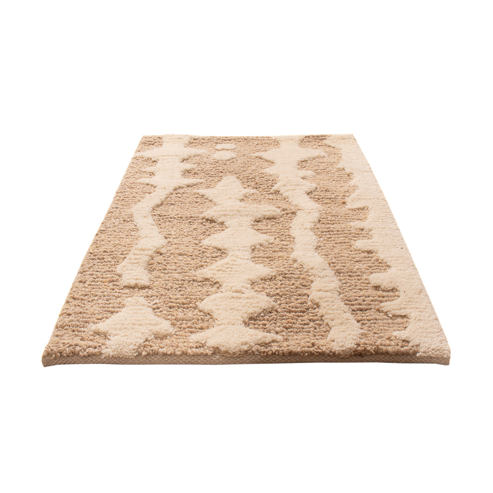 Tappeto di lana - 90 x 60 cm - beige scuro
