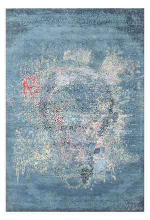 Tappeto di design - 242 x 163 cm - blu mare