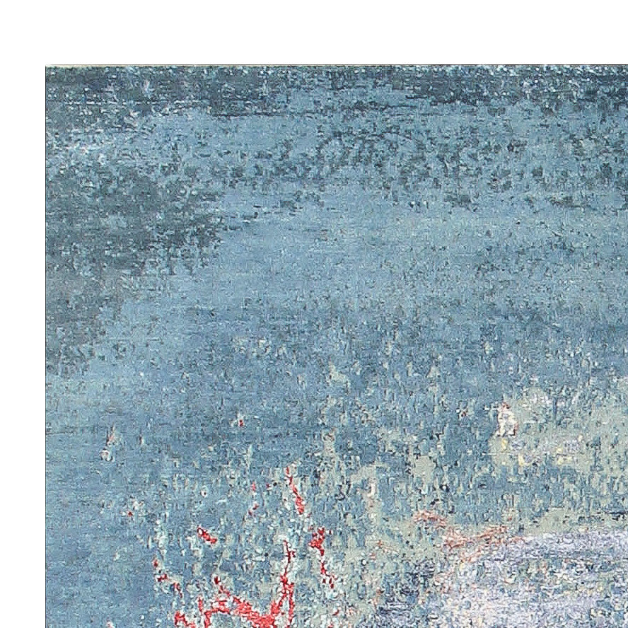 Tappeto di design - 242 x 163 cm - blu mare