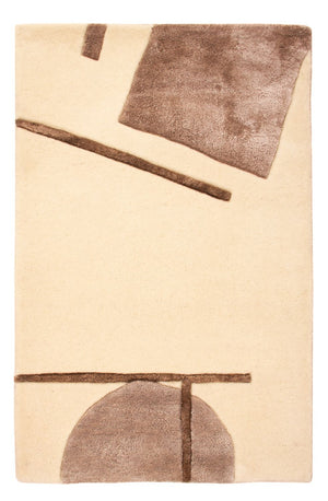 Tappeto di design - 90 x 60 cm - crema
