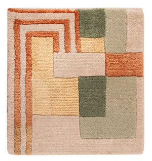 Tappeto di design quadrato  - 30 x 30 cm - verde