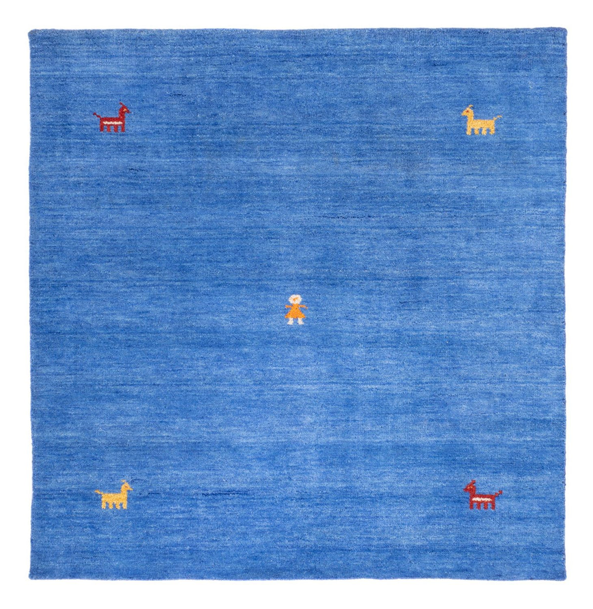 Tappeto Gabbeh - Softy quadrato  - 150 x 150 cm - blu