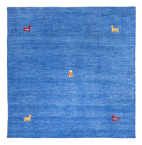 Tappeto Gabbeh - Softy quadrato  - 150 x 150 cm - blu