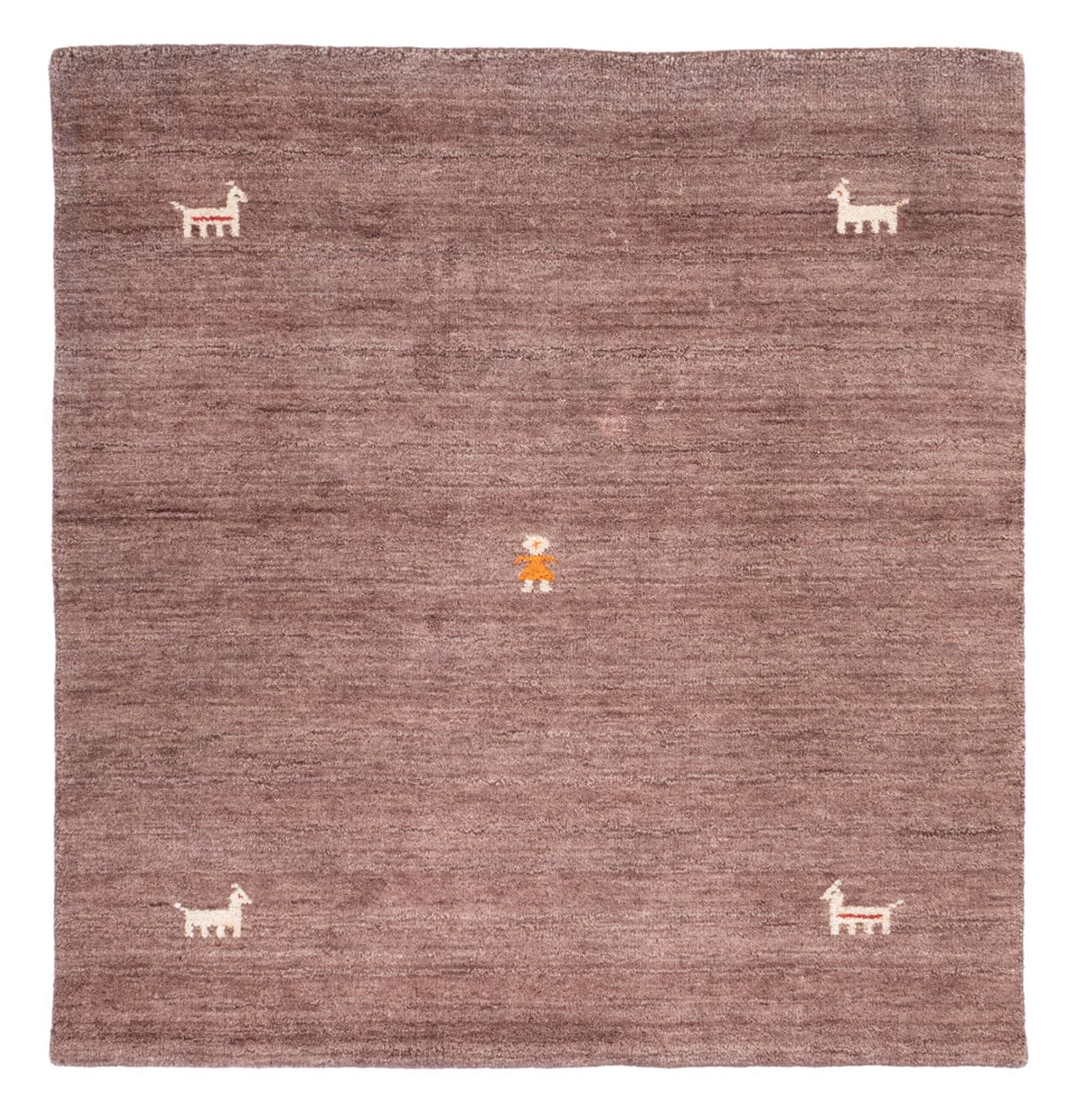 Tappeto Gabbeh - Softy quadrato  - 150 x 150 cm - marrone
