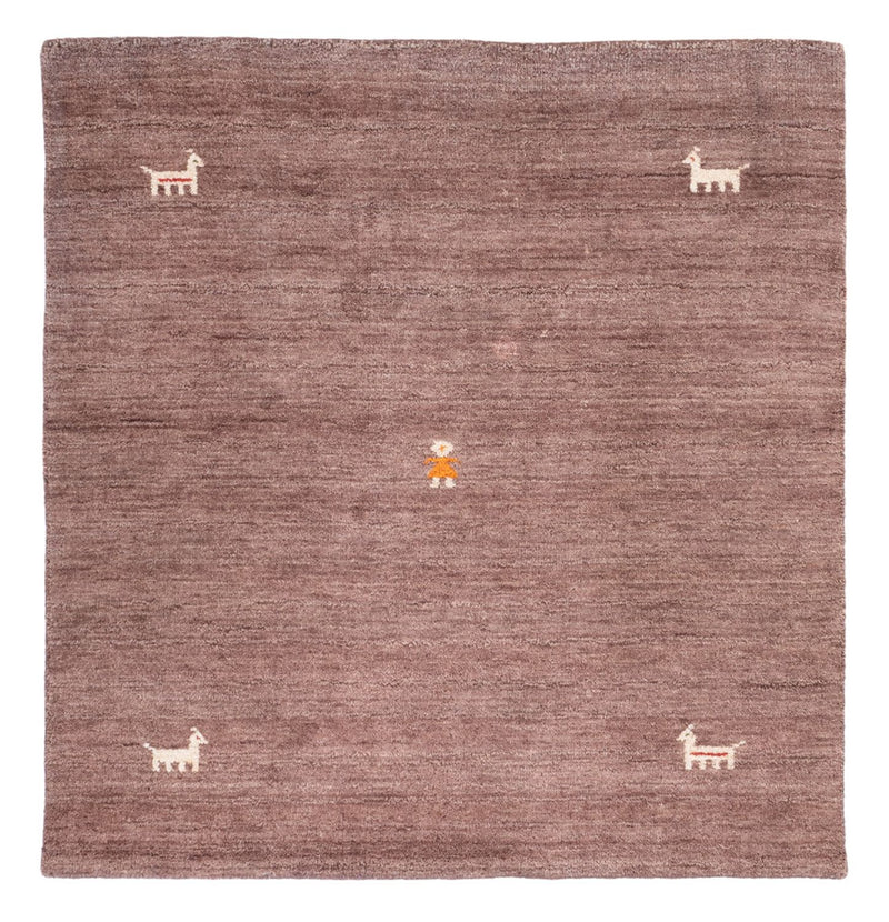 Tappeto Gabbeh - Softy quadrato  - 150 x 150 cm - marrone