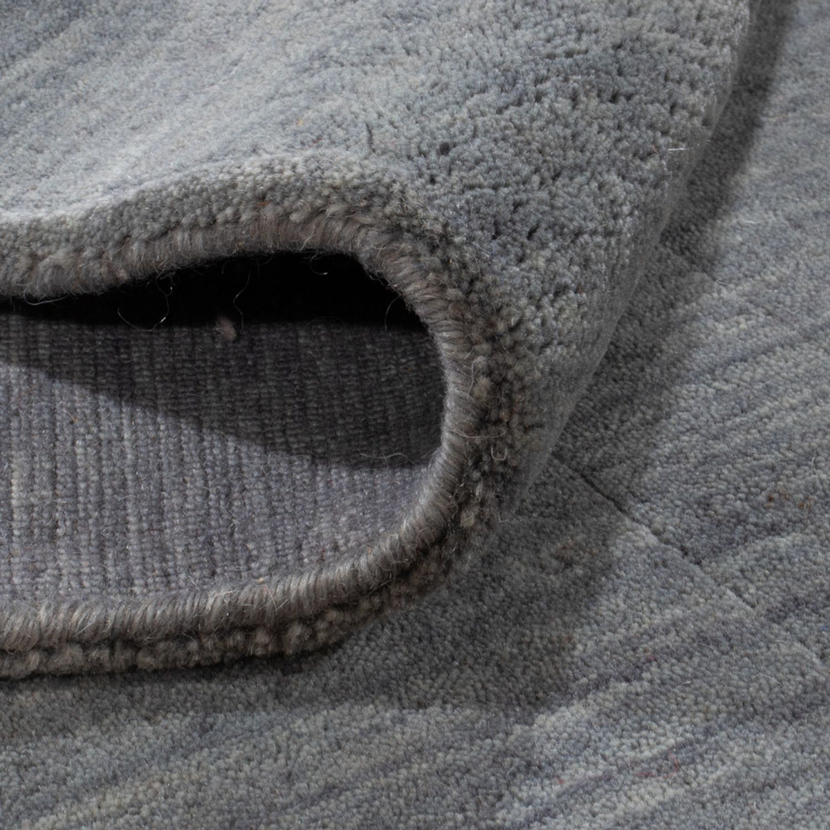 Tappeto Gabbeh - Loribaft Softy quadrato  - 150 x 150 cm - grigio