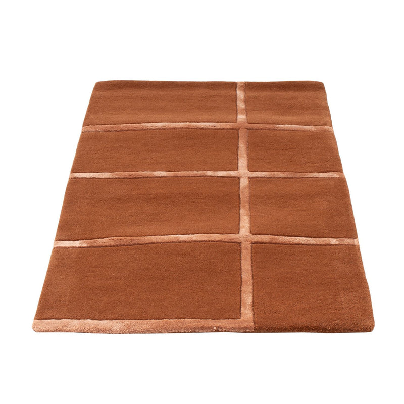 Tappeto di lana - 90 x 60 cm - marrone