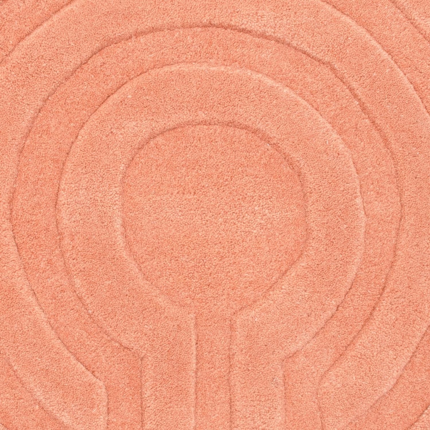 Tappeto di lana rotondo  - 80 x 80 cm - salmone