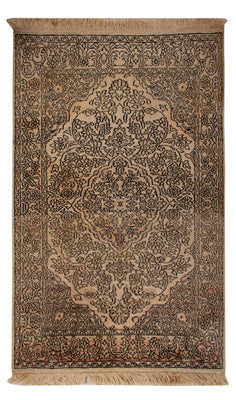 Tappeto di seta - Seta del Kashmir - 103 x 60 cm - beige