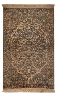 Tappeto di seta - Seta del Kashmir - 103 x 60 cm - beige