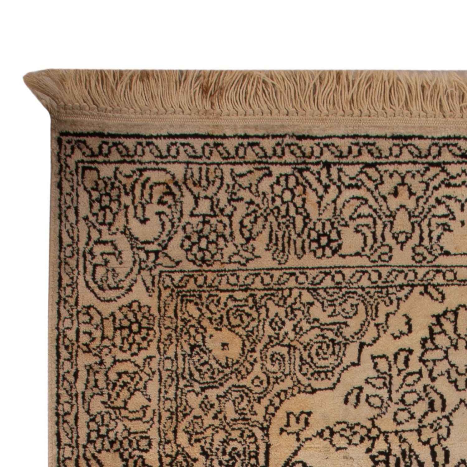 Tappeto di seta - Seta del Kashmir - 103 x 60 cm - beige