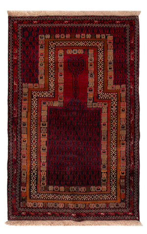 Tappeto Belutsch - 138 x 91 cm - rosso