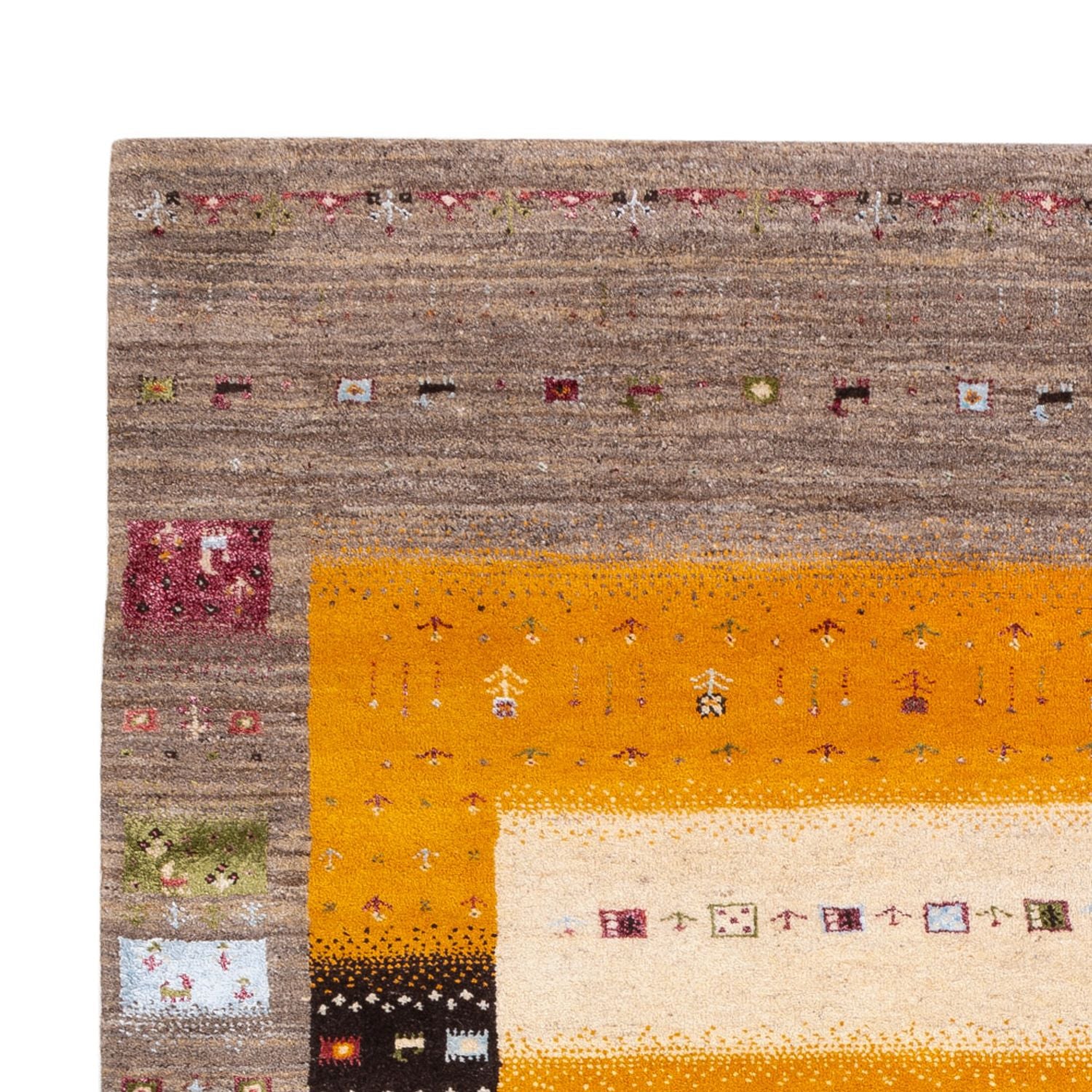 Tappeto Gabbeh - Loribaft Indus - 240 x 170 cm - oro