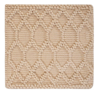 Tappeto di lana quadrato  - 48 x 42 cm - beige