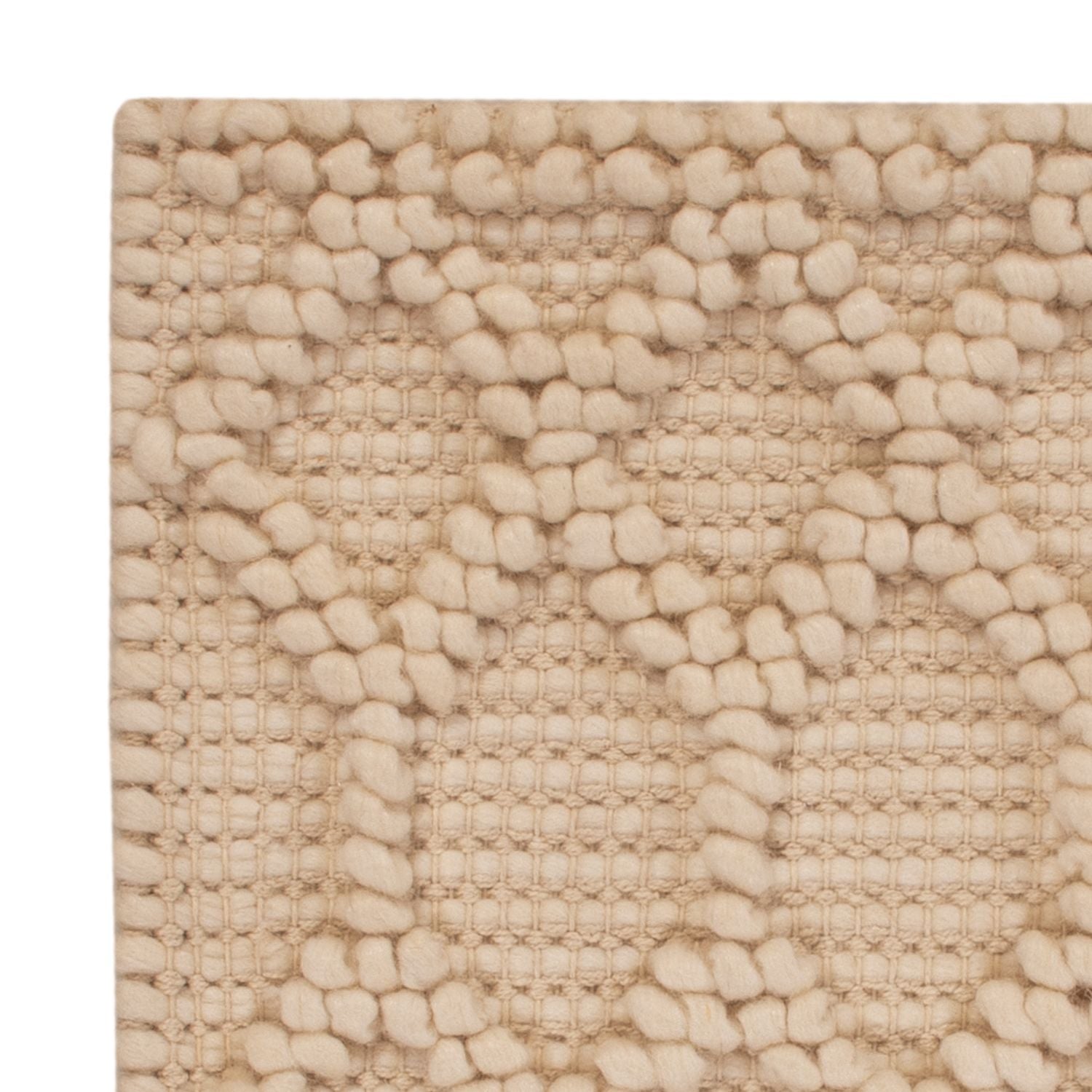 Tappeto di lana quadrato  - 48 x 42 cm - beige