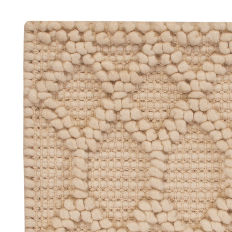 Tappeto di lana quadrato  - 48 x 42 cm - beige