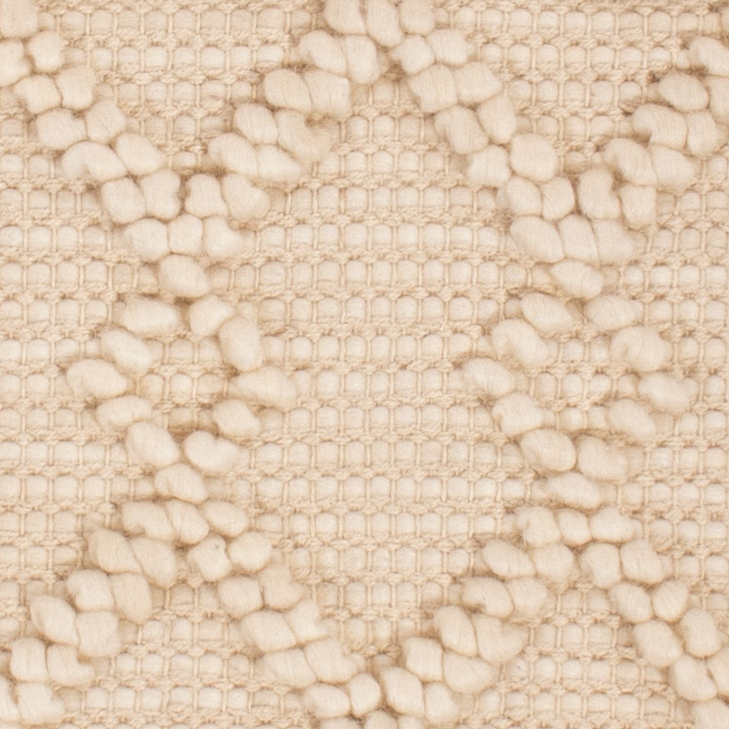 Tappeto di lana quadrato  - 48 x 46 cm - crema