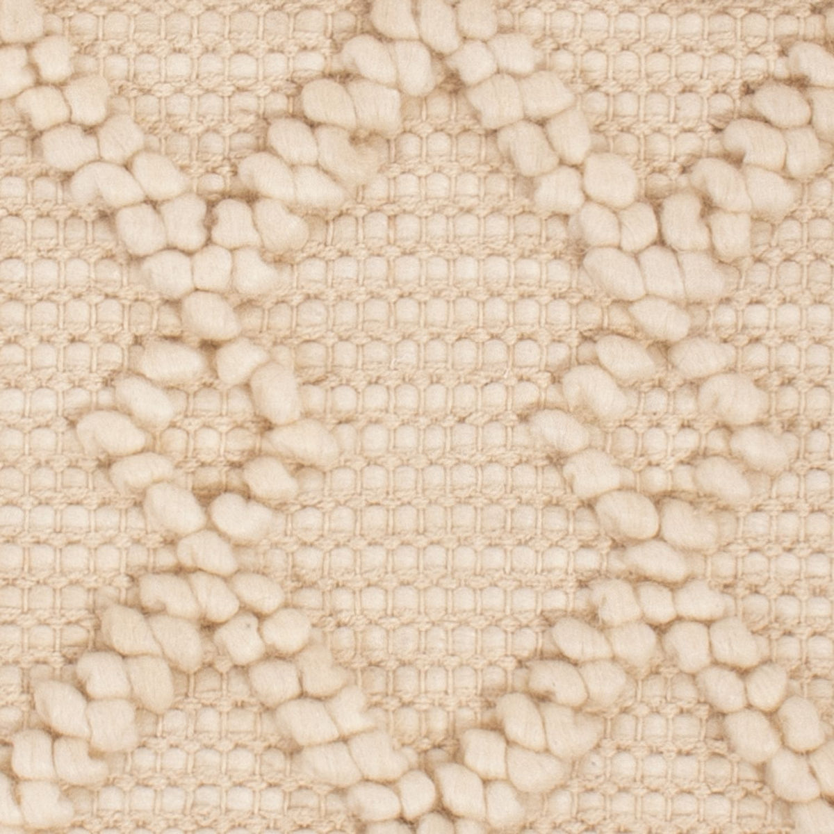 Tappeto di lana quadrato  - 48 x 46 cm - crema