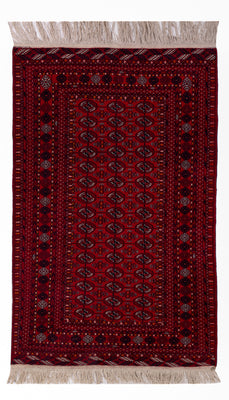 Tappeto afgano - Bukhara - 209 x 132 cm - rosso scuro